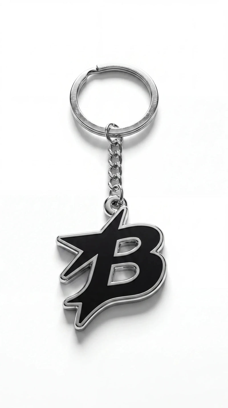 Blessers Signature B Keychain – Black Chrome - blessers