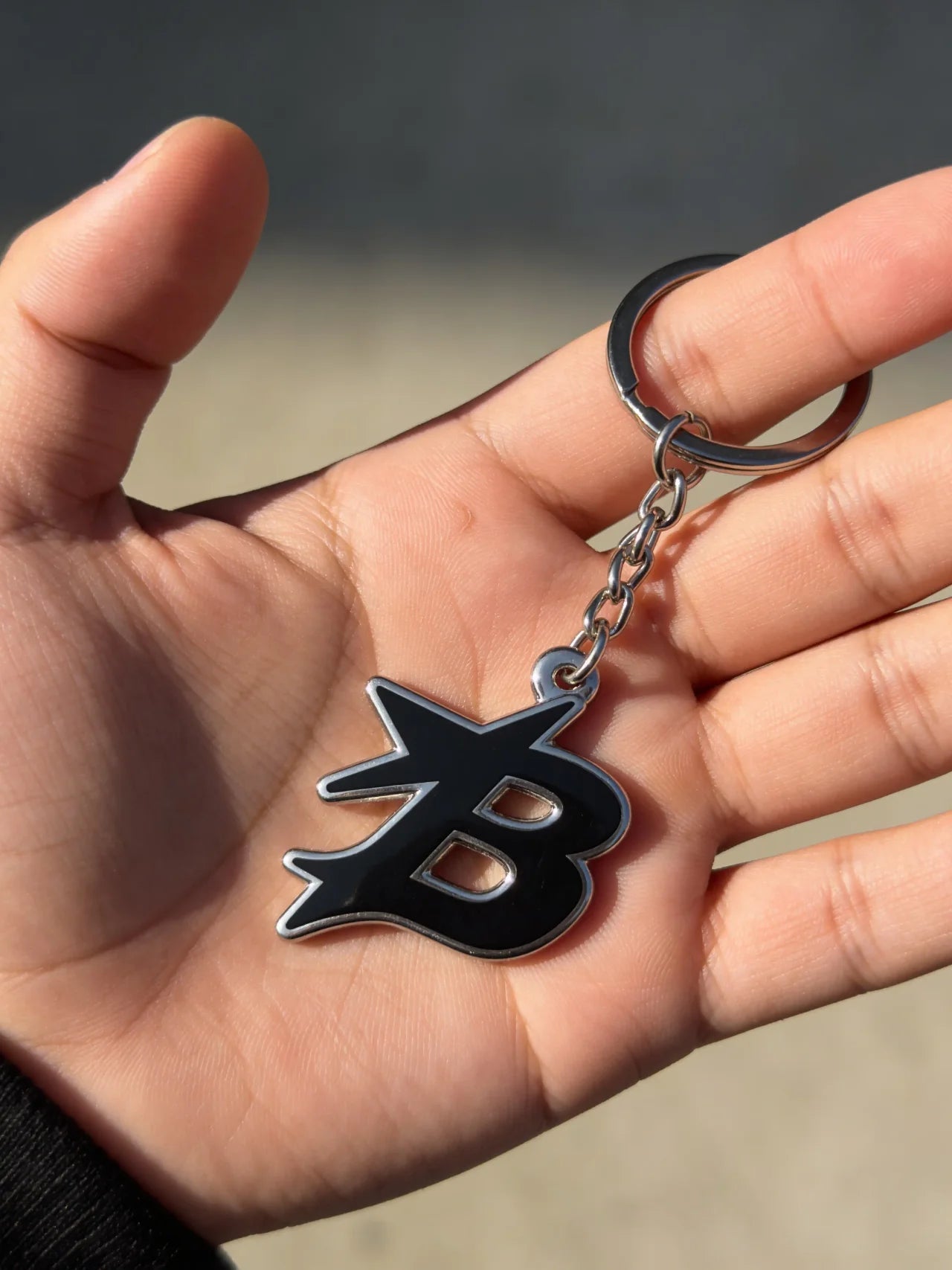 Blessers Signature B Keychain – Black Chrome - blessers