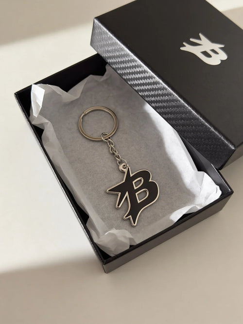Blessers Signature B Keychain – Black Chrome - blessers