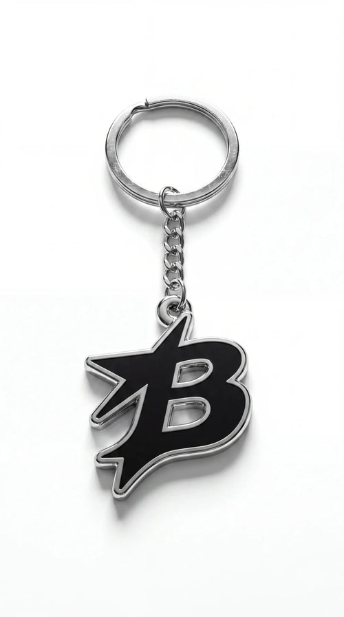 Blessers Signature B Keychain – Black Chrome - blessers